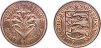 Guernsey 8 Doubles Guernsey 1959 8 Doubles - Elizabeth II Bronze (480000) 9.7g UNC KM 16 -