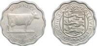 Guernsey 3 Pence Guernsey 1959 3 Pence - Elizabeth II (Thick Flan) Copper-nickel (480000) 6.72g AU KM 18 -