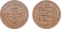 Guernsey 8 Doubles Guernsey 1956 8 Doubles - Elizabeth II Bronze (508675) 9.7g AU KM 16 -