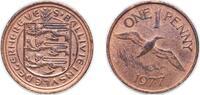 Guernsey 1 Penny Guernsey British dependency 1977 1 Penny - Elizabeth II Bronze (640000) 3.52g UNC KM 27 Schön 25 -