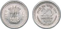 India 25 Paise India Republic 1960 ♦ 25 Naye Paise Nickel Mumbai / Bombay Mint (115320000) 2.49g XF KM 47.1 KM 47.2 -