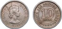 British Malaysia 10 Cents British Malaysia Malaya and British Borneo British colony 1960 10 Cents - Elizabeth II Copper-nickel (10000000) 2.76g XF KM 2 Sc -
