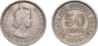 British Malaysia 50 Cents British Malaysia Malaya and British Borneo British colony 1954 50 Cents - Elizabeth II Copper-nickel 9.27g XF KM 4 Schön 46 -