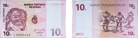 Democratic Republic of the Congo 10 Centimes Democratic Republic of the Congo Democratic Republic of the Congo (1997-date) 1997 10 Centimes Paper UNC P 82 -