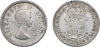 South Africa 2½ Shillings South Africa Republic 1955 2½ Shillings - Elizabeth II (1st portrait) Silver (.500) (50%Ag, 50%Cu) (3863000) 13.96g VF KM 51 He -