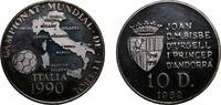 Andorra 10 Diners Andorra Principalty 1989 10 Diners - Joan Martí i Alanis (XIV FIFA World Cup) Silver (.925) (20000) 11.9g PF KM 60 -