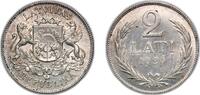 Latvia 2 Lati Latvia Republic 1926 2 Lati Silver (.835) (1114000) 9.95g AU KM 8 Schön 8 -