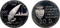Andorra 20 Diners Andorra Principalty 1989 20 Diners - Joan Martí i Alanis (XXV Summer Olympic Games) Silver (.925) Karlsruhe Mint (15000) 15.94g -