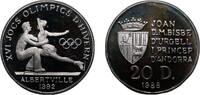 Andorra 20 Diners Andorra Principalty 1988 20 Diners - Joan Martí i Alanis (XVI Winter Olympic Games) Silver (.925) Karlsruhe Mint (15000) 15.89g -