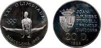 Andorra 20 Diners Andorra Principalty 1988 20 Diners - Joan Martí i Alanis (XXV Summer Olympic Games) Silver (.925) Karlsruhe Mint (15000) 16.04g -