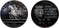 Andorra 20 Diners Andorra Principalty 1990 20 Diners - Joan Martí i Alanis (XXV Summer Olympic Games) Silver (.925) Karlsruhe Mint (15000) 15.95g -