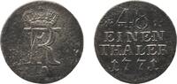Germany 1⁄48 Thaler Germany Kingdom of Prussia 1771 A 1⁄48 Thaler - Frederick II Billon (.250 silver) (68079000) 1.12g VF Olding FR 148 KM 327 Schö -