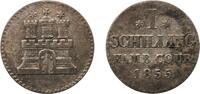 Germany 1 Schilling Germany Free Hanseatic city of Hamburg 1855 1 Schilling Billon (.375 silver) (1841000) 1g XF KM 586 -
