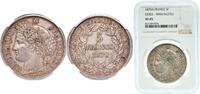 France 5 Francs France Third Republic 1870 A 5 Francs Silver (.900) Paris Mint 25g NGC XF 45 Franc 2014 332 Gad 1789 742 KM 818 -
