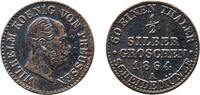 Germany ½ Silbergroschen Germany Kingdom of Prussia 1864 A ½ Silbergroschen - William I Billon (.222 silver) Berlin Mint 1.04g VF AKS 104 Olding FR 416, -