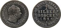 Germany 1 Silbergroschen Germany Kingdom of Prussia 1856 A 1 Silbergroschen - Frederick William IV Billon (.222 silver) Berlin Mint 2.06g VF AKS 86 Old/ -
