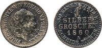 Germany 1 Silbergroschen Germany Kingdom of Prussia 1860 A 1 Silbergroschen - Frederick William IV Billon (.222 silver) Berlin Mint 2g VF AKS 86 Old/Mue -