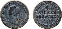 Germany 1 Silbergroschen Germany Kingdom of Prussia 1864 A 1 Silbergroschen - William I Billon (.220 silver) Berlin Mint 1.98g F AKS 103 Olding FR 415, -