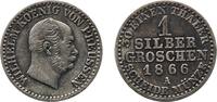 Germany 1 Silbergroschen Germany Kingdom of Prussia 1866 A 1 Silbergroschen - William I Billon (.220 silver) Berlin Mint 2.12g XF AKS 103 Olding FR 415, -