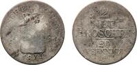 Germany 20 Pfennigs Germany Kingdom of Saxony (Albertinian Line) 1844 2 Neugroschen / 20 Pfennige - Frederick August II Billon (.312 silver) Dresden -