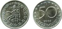 Bulgaria 50 Stotinki Bulgaria 2005 50 Stotinki (European Union) Copper-nickel Bulgarian Mint (500000) 4.99g BU KM 282 -