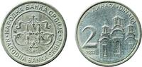 Serbia 1 Dinar Serbia 2003 1 Dinar Nickel brass (70% Copper, 12% Nickel, 18% Zinc) Belgrade Mint (10320000) 5.27g BU KM 34 Schön 181 -