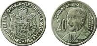 Serbia 20 Dinars Serbia 2009 20 Dinara (Milutin Milanković) Nickel brass (70% Copper, 12% Nickel, 18% Zinc) Belgrade Mint (500000) 8.95g BU KM 5 -