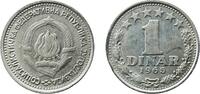 Yugoslavia 1 Dinar Yugoslavia 1965 1 Dinar Copper-nickel (75 % Cu, 25 % Ni) Belgrade Mint (75822000) 3.81g UNC KM 47 Schön 38 -
