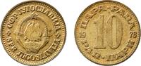Yugoslavia 10 Paras Yugoslavia 1978 10 Para Aluminium brass (85% Copper, 14.5% Zinc, 0.5% Aluminium) Belgrade Mint 3.04g UNC KM 44 Schön 40 -