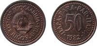 Yugoslavia 50 Paras Yugoslavia 1982 50 Para Manganese brass (94,5 % Cu, 5 % Zn, 0,5 % Mn) Belgrade Mint (79584000) 2.79g UNC KM 85 Schön 82 -