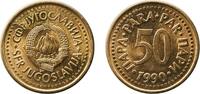 Yugoslavia 50 Para Yugoslavia 1990 50 Para Brass Belgrade Mint (137873000) 4.73g BU KM 141 Schön 136 -