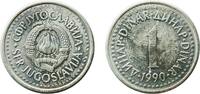 Yugoslavia 1 Dinar Yugoslavia 1990 1 Dinar Nickel brass Belgrade Mint (172105000) 5.92g BU KM 142 Schön 137 -