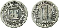 Yugoslavia 1 Dinar Yugoslavia 1993 1 Dinar Nickel brass Belgrade Mint (20249000) 3.13g BU KM 154 Schön 149 -