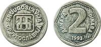 Yugoslavia 2 Dinars Yugoslavia 1993 2 Dinara Nickel brass Belgrade Mint (10263000) 3.88g BU KM 155 Schön 150 -