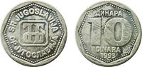 Yugoslavia 10 Dinars Yugoslavia 1993 10 Dinara Nickel brass Belgrade Mint (20461000) 5.95g BU KM 157 Schön 152 -