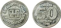 Yugoslavia 50 Dinars Yugoslavia 1993 50 Dinara Nickel brass Belgrade Mint (10823000) 6.88g BU KM 158 Schön 153 -