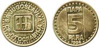 Yugoslavia 5 Paras Yugoslavia 1994 5 Para Brass Belgrade Mint (30408000) 4.14g BU KM 164.1 Schön 158 Schön 163 -
