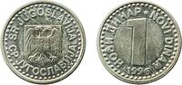 Yugoslavia 1 New Dinar Yugoslavia 1996 1 Novi Dinar (small; with eagle) Nickel brass Belgrade Mint (80122000) 4.09g BU KM 168 Schön 168 -