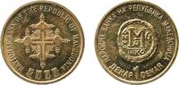 North Macedonia 1 Denar North Macedonia 2000 1 Denar (Christianity) Nickel brass Fabrika Suvenir Mint (3088000) 5.18g BU KM 9 Schön 14 -