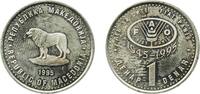 North Macedonia 1 Denar North Macedonia 1995 1 Denar (FAO) Nickel brass (Copper 70%, Nickel 12%, Zinc 18%) Fabrika Suvenir Mint (1001000) 5.23g BU KM 5 -