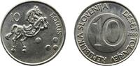 Slovenia 10 Tolarjev Slovenia 2000 10 Tolarjev Copper-nickel (75% Copper, 25% Nickel) Bayerisches Münzkontor Mint (20001000) 5.82g BU KM 41 Schön 7 -