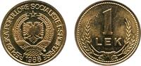 Albania 1 Lek Albania 1988 1 Lek Aluminium bronze 5.14g BU KM 66 -
