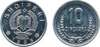 Albania 10 Qindarka Albania 1988 10 Qindarka Aluminium 1.12g BU KM 60 -