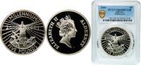 Guernsey 5 Pounds Guernsey Alderney British dependency 2000 5 Pounds - Elizabeth II (Millennium) Silver (.925) Royal Mint (20000) 28.28g PCGS PR 6 -