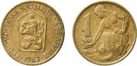 Czechoslovakia 1 Koruna Czechoslovakia Socialist Republic 1983 1 Koruna Aluminium bronze (91% Cu, 8% Al, 1% Mn) Kremnica / Körmöcbánya / Kremnitz Mint ( -