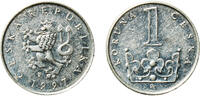 Czech Republic 1 Koruna Czech Republic 1997 b 1 Koruna Nickel plated steel Czech Mint (15055501) 3.59g XF KM 7 Schön 175 -