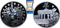 France 10 Euros France Fifth Republic 2009 10 Euros (Berlin Wall) Silver (.900) Paris Mint (10000) 22.2g PF KM 1591 Gad Euro C363 -