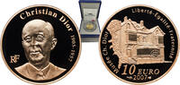 France 10 Euros France Fifth Republic 2007 10 Euros (Christian Dior) Gold (.920) Paris Mint (500) 8.45g PF KM 1489 Gad Euro C231 -