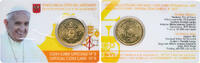 Vatican City 50 Euro Cents Vatican City City State 2017 R 50 Euro Cents Coin Cards- Francis Nordic gold (89% Copper, 5% Aluminium, 5% Zinc, 1% Tin) Rome Mi -