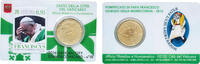 Vatican City 50 Euro Cents Vatican City City State 2016 R 50 Euro Cents Coin Cards - Francis Nordic gold (89% Copper, 5% Aluminium, 5% Zinc, 1% Tin) Rome M -